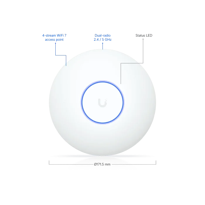 Ubiquiti UniFi 7 Lite | 2.5GbE Portlu, Yüksek Verimli WiFi 7 Access Point