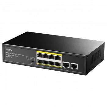 Cudy FS1010PG , 8 Port Megabit PoE+ , 2 Port Gigabit Uplink Port
