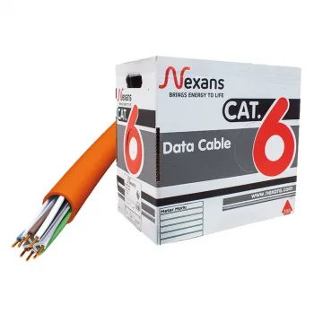 Nexans Ethernet 23 AWG CAT6 U-UTP 305 Metre 250 Mhz Network Data Ağ internet Kablosu