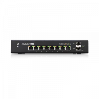 Ubiquiti ES 8 150W , 8 Adet PoE+ , 2 Adet 1G SFP , Edge Serisi Yönetilebilir Switch