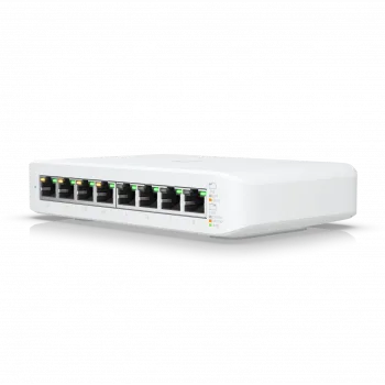 Ubiquiti UniFi Switch Lite 8 PoE | 8-Port Kompakt, Fansız PoE+ Switch