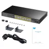 Cudy GS1028PS2 2 Port Sfp, Vlan, Cctv, 24 Port Gigabit 300W Poe+ Metal Switch