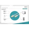 Digitus CAT 6A S/FTP LSZH Profesyonel Patch Cord Kablo - 0.25 Metre, Gri