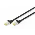Digitus CAT 6A S/FTP 10GbE LSZH Patch Kablo - 0.5 Metre, Siyah