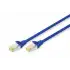 Digitus CAT 6A S/FTP 10GbE LSZH Patch Kablo - 0.5 Metre, Mavi