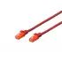 Digitus CAT 6 U/UTP LSZH Patch Cord Kablo - 3 Metre, Kırmızı