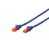 Digitus CAT 6 U/UTP LSZH Patch Cord Kablo - 0.25 Metre, Mavi