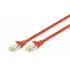 Digitus CAT 6A S/FTP LSZH Profesyonel Patch Cord Kablo - 1 Metre, Kırmızı