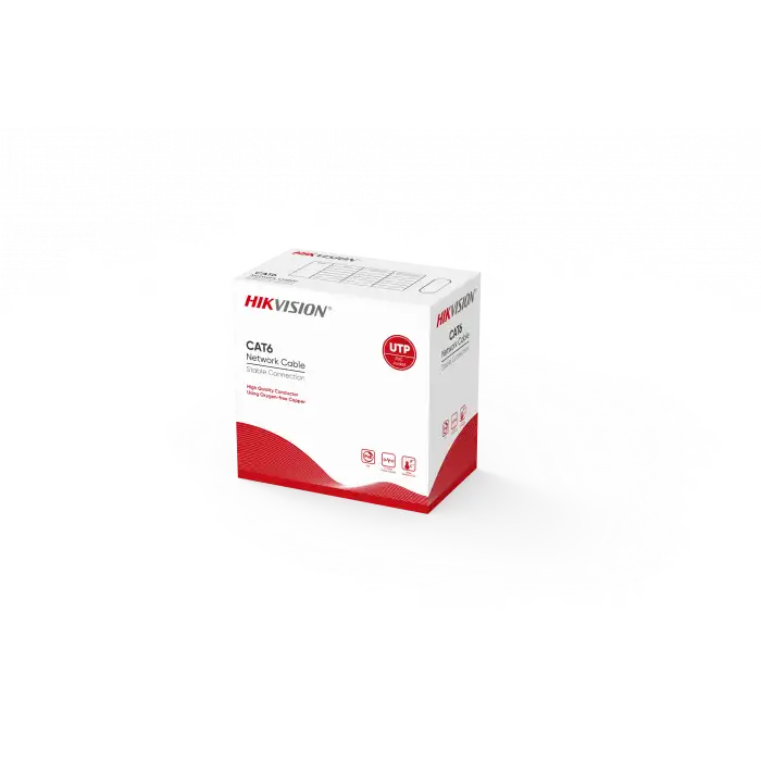 Hikvision DS-1LN6UZC0 U/UTP Cat6 PVC 24AWG Tam Bakır Data Kablosu 305M Kutu