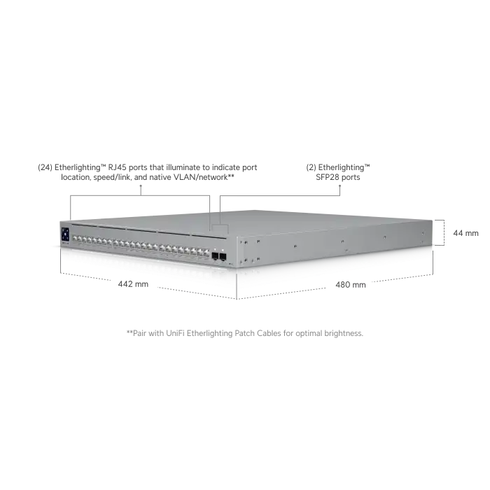 Ubiquiti USW-Pro-XG-24-PoE - 10G/2.5G Layer 3 Etherlighting™ Ağ Anahtarı
