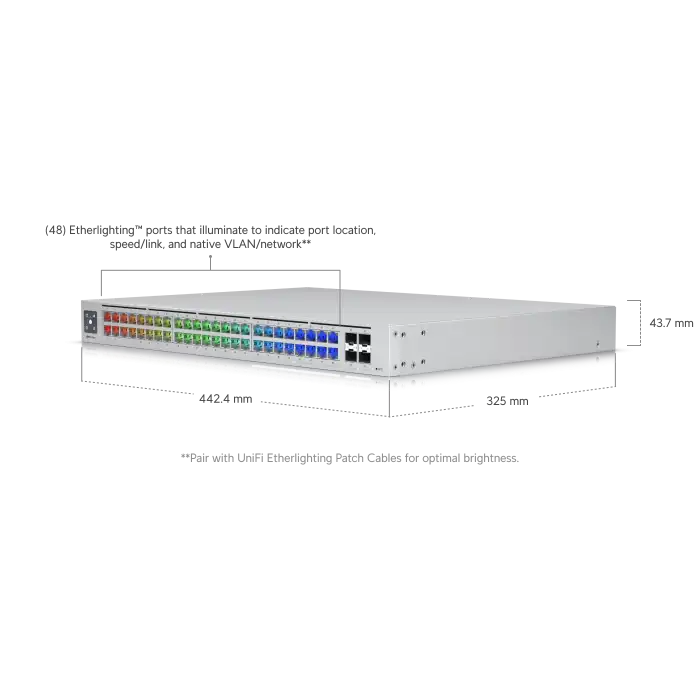Ubiquiti USW-Pro-Max-48 - 2.5G ve 10G Destekli Layer 3 Etherlighting™ Ağ Anahtarı (Data Switch)