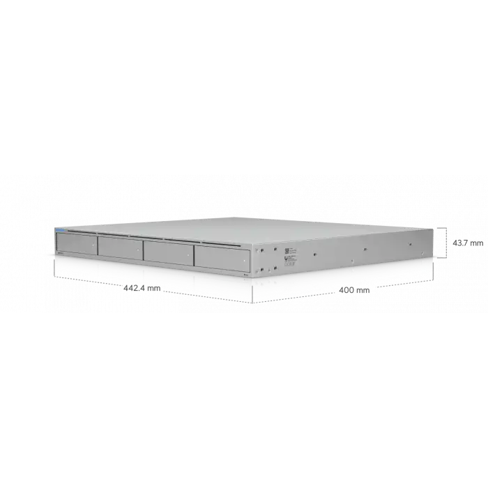 Ubiquiti UNAS-Pro-4 - 4 Diskli ve NVMe Cache Destekli 1U Rack Kurumsal NAS Cihazı