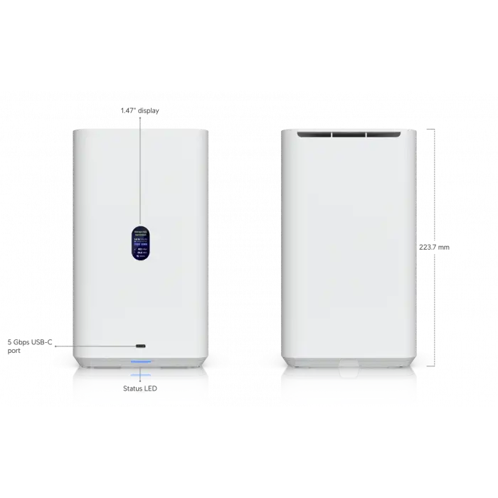 Ubiquiti UniFi UNAS-2 Beyaz - 2 Diskli 2.5G Masaüstü Ağ Depolama (NAS)