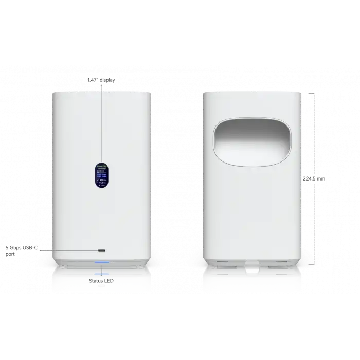 Ubiquiti UNAS-4-W (Beyaz) - UniFi 4 Diskli Ağ Veri Depolama (NAS) Cihazı