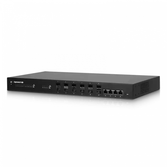 Ubiquiti UISP EdgeSwitch 16 XG (ES-16-XG) - 10G SFP+ Fiber Omurga (Aggregation) Switch