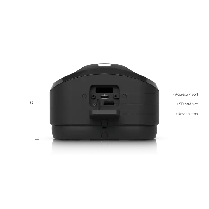Ubiquiti UniFi Protect G6 180 Siyah | Çift 8MP Sensörlü 16MP 180° Panoramik Kamera