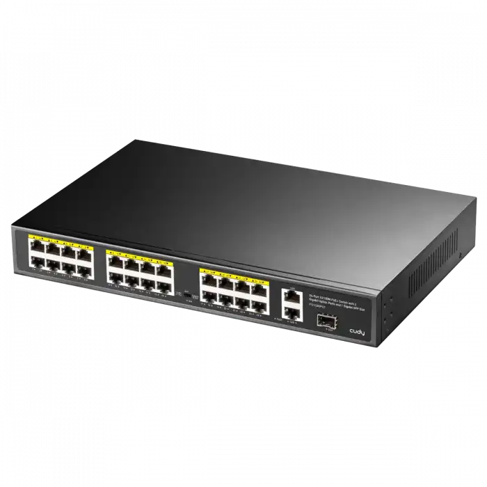 Cudy FS1026PS1 24 Port 10/100M PoE+ , 2 Gigabit Uplink Switch