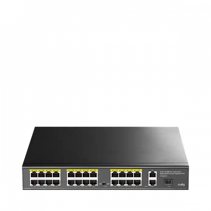 Cudy FS1026PS1 24 Port 10/100M PoE+ , 2 Gigabit Uplink Switch
