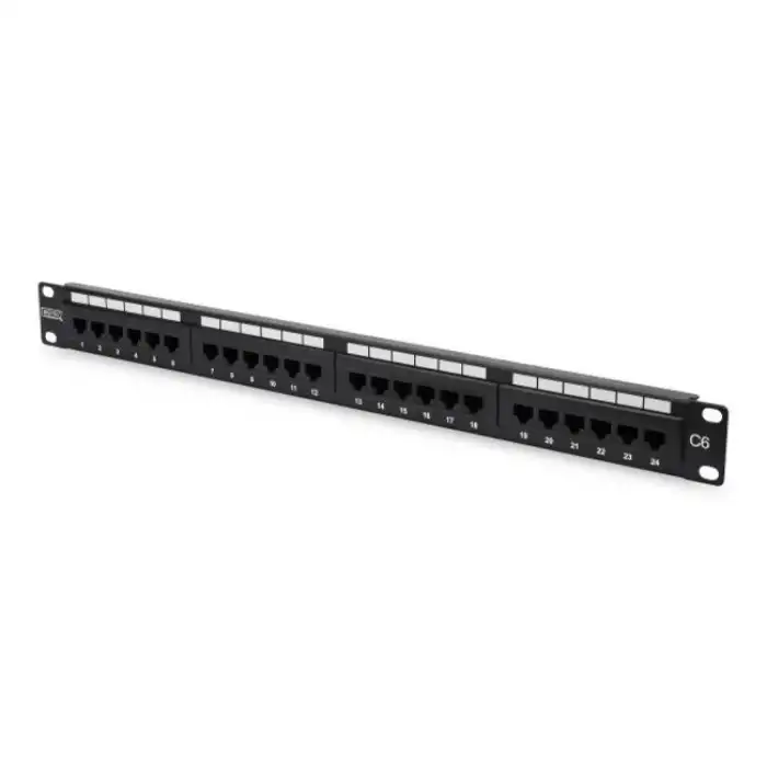 Digitus 24-Port CAT 6 Korumasız (UTP) Patch Panel, 1U