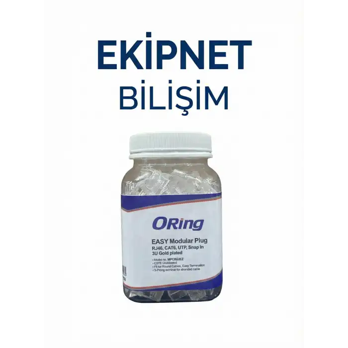EZ-Plug MPC6U3EZ | Profesyonel Cat6 Pass-Through RJ45 Konnektör (100lü Paket)