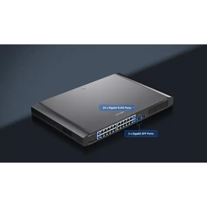 Ruijie Reyee ES226GC-P 26-Port (24 PoE+) Gigabit Yönetilebilir CCTV Switch (370W)