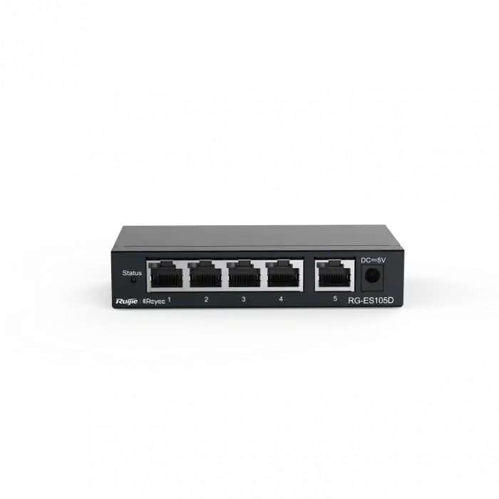 Ruijie Reyee ES105D 5-Port Metal Kasa Tak ve Çalıştır Ethernet Switch