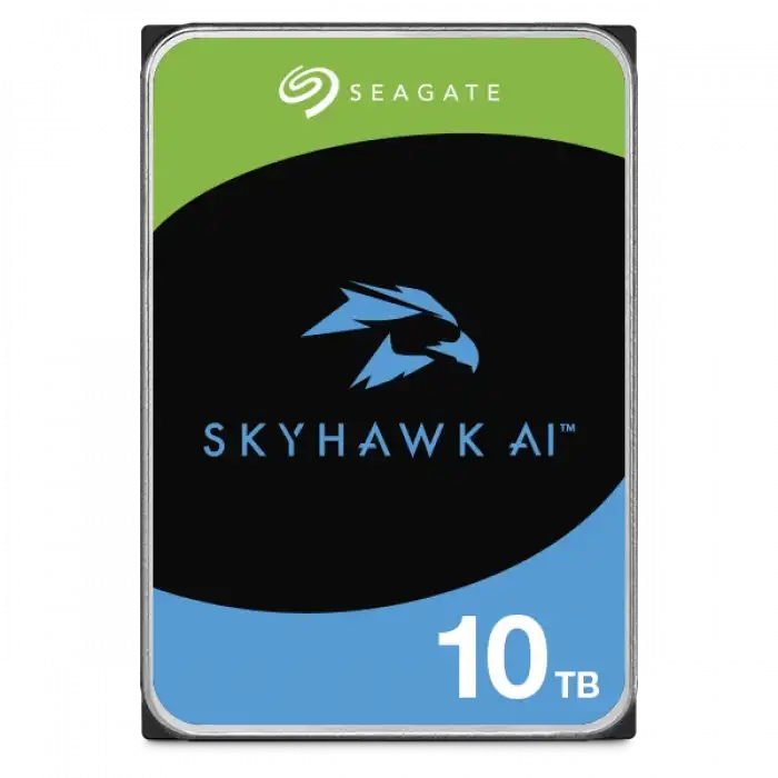 Seagate SkyHawk AI 10TB 3.5 256MB Cache SATA 3.0 Yapay Zeka Güvenlik Diski ST10000VE001