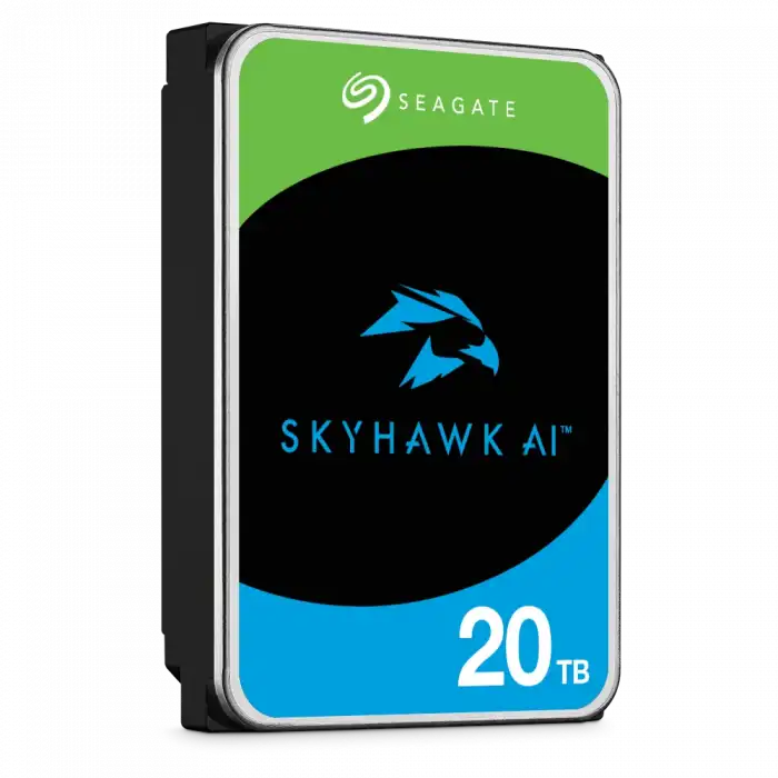 Seagate SkyHawk AI 20TB 3.5 512MB Cache SATA 3.0 Yapay Zeka Güvenlik Diski ST20000VE003