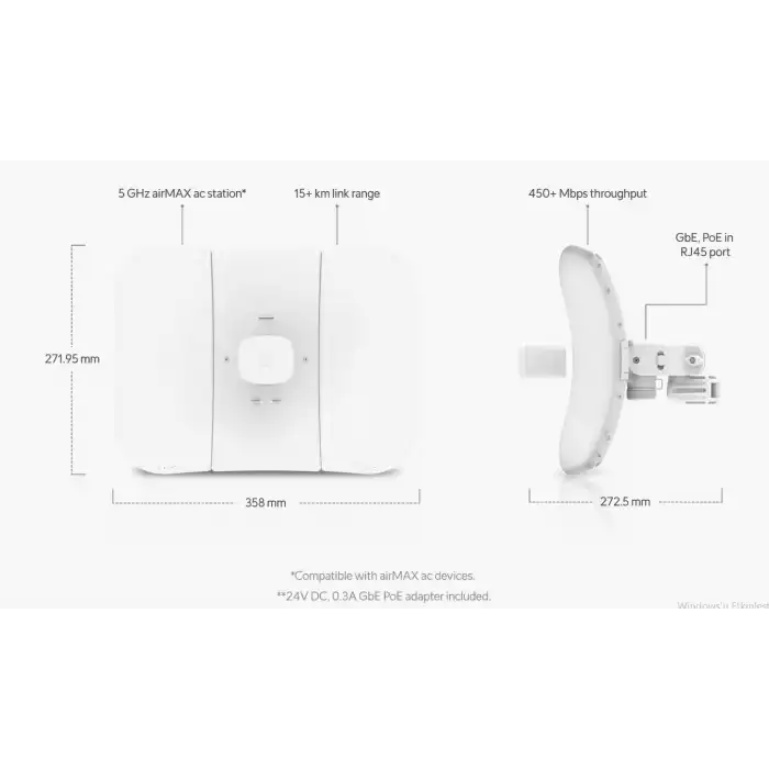 Ubiquiti Ubnt LBE 5AC GEN2 Litebeam 5AC Gen2 5GHz 23DBI Access Point Anten