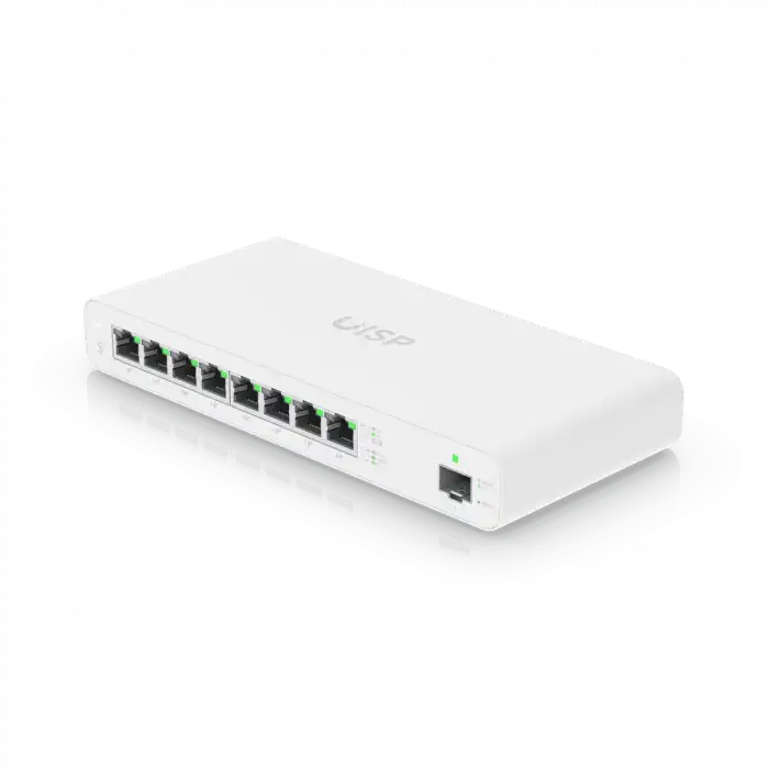 Ubiquiti UISP Switch | 8-Port 24V Pasif PoE WISP Switch (10G SFP+)