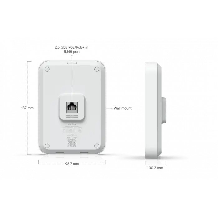 Ubiquiti UniFi 7 In-Wall | Duvar Tipi WiFi 7 | 2.5GbE AP & PoE Out Access Point