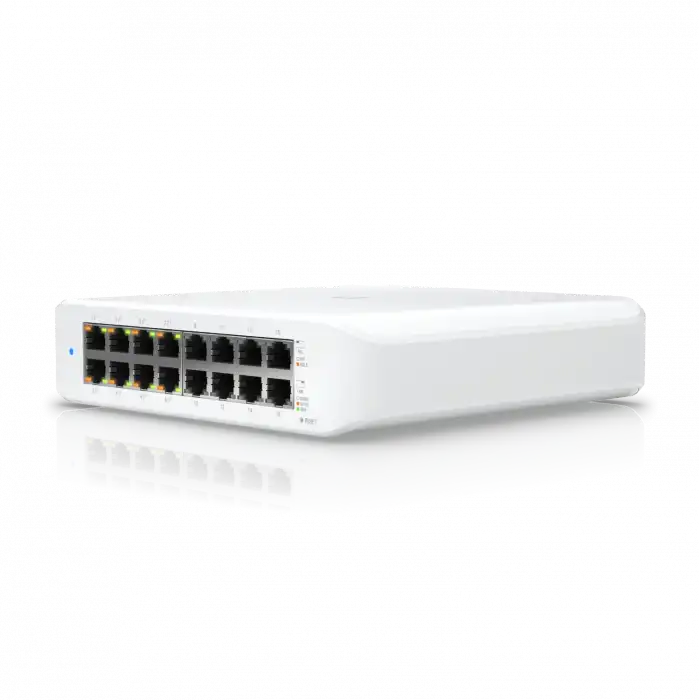Ubiquiti UniFi Switch Lite 16 PoE | 16-Port Gigabit, Fansız PoE+ Switch