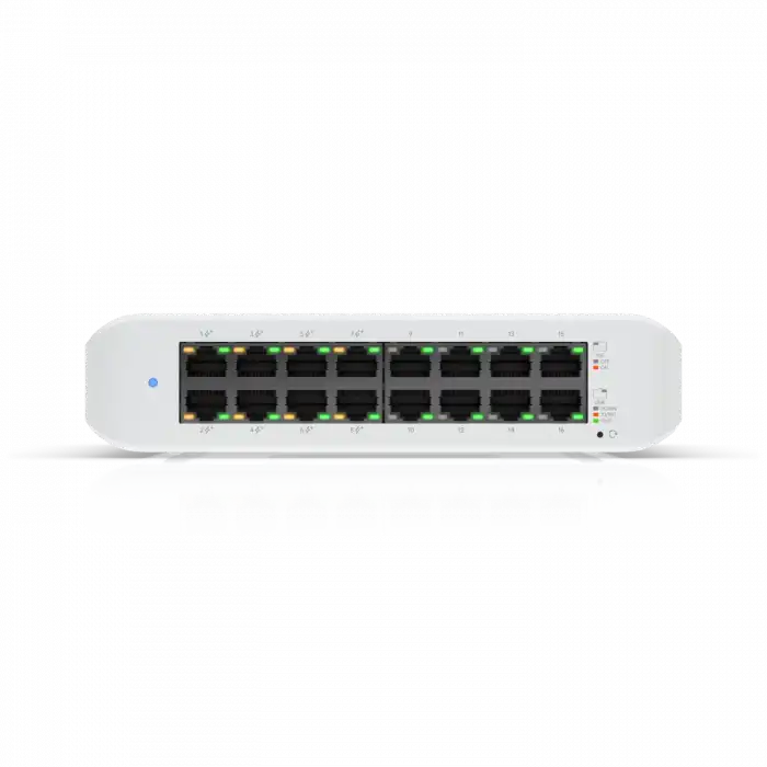 Ubiquiti UniFi Switch Lite 16 PoE | 16-Port Gigabit, Fansız PoE+ Switch