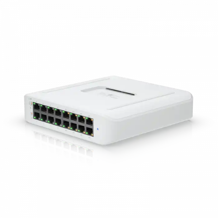 Ubiquiti UniFi Switch Lite 16 PoE | 16-Port Gigabit, Fansız PoE+ Switch