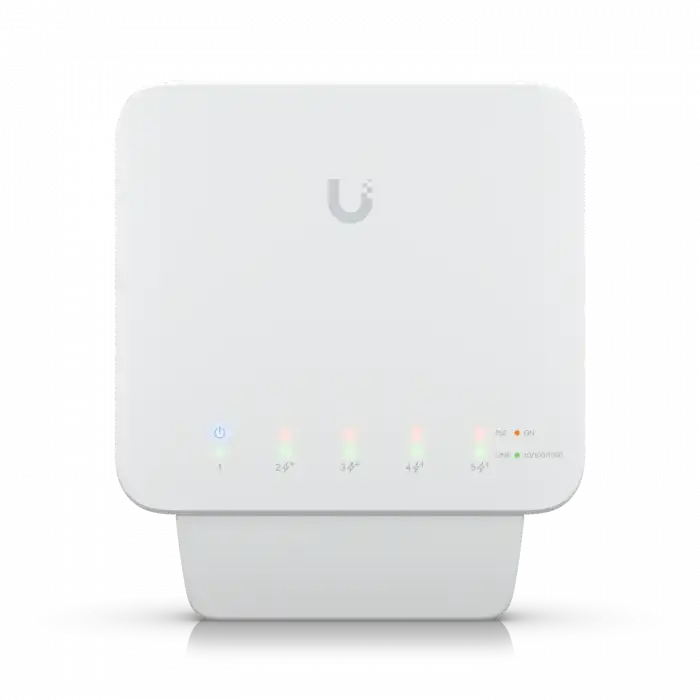 Ubiquiti UniFi USW Flex 5 Port PoE in ve PoE Out , Gigabit , Yönetilebilir Switch