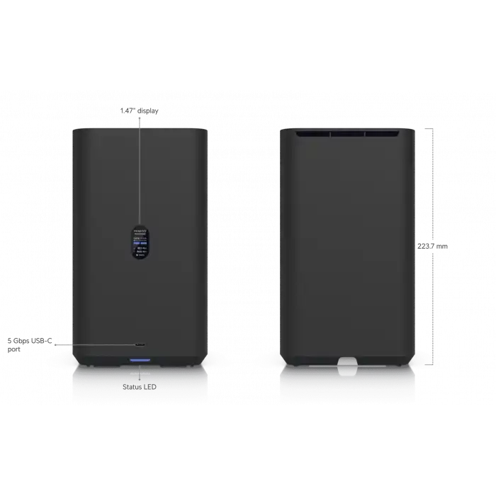 UniFi NAS (UNAS-2) | 2 Diskli Kişisel Bulut Depolama & Medya Sunucusu (Siyah)