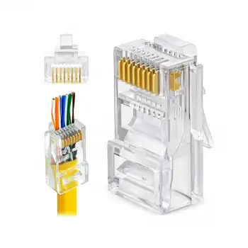 EZ-Plug MPC6U3EZ | Profesyonel Cat6 Pass-Through RJ45 Konnektör (100lü Paket)