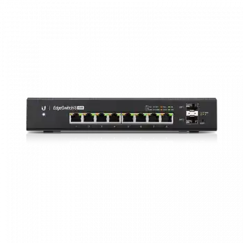 Ubiquiti ES 8 150W , 8 Adet PoE+ , 2 Adet 1G SFP , Edge Serisi Yönetilebilir Switch