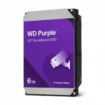 WD Purple 6TB 3.5 256MB Cache SATA 3.0 7x24 Güvenlik Hard Diski WD64PURZ