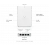 Ubiquiti U6 IW | Access Point | UniFi6 In-Wall, WiFi 6 Dual Band, 1x GbE PoE In, 4x GbE PoE Out