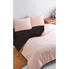 NEVRESİM TAKIMI 2 YAST.KILIFLI TEK KİŞİLİK 120X200 LASTİKLİ ÇARŞAFLI(PUDRA/SİYAH)