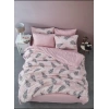 ÇİFT KİŞİLİK NEVRESİM TAKIMI XL YORGAN İÇİN BATTAL BOY LASTİKLİ ÇARŞAFI(180X200)-PUDRA