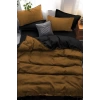 NEVRESİM TAKIMI 2 YAST.KILIFLI TEK KİŞİLİK 120X200 LASTİKLİ ÇARŞAFLI(CAPPUCCINO/SİYAH)