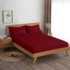 SEDEF HOME RANFORCE KUMAŞ LASTİKLİ ÇARŞAF TAKIMI (140X200+28 CM)/BORDO