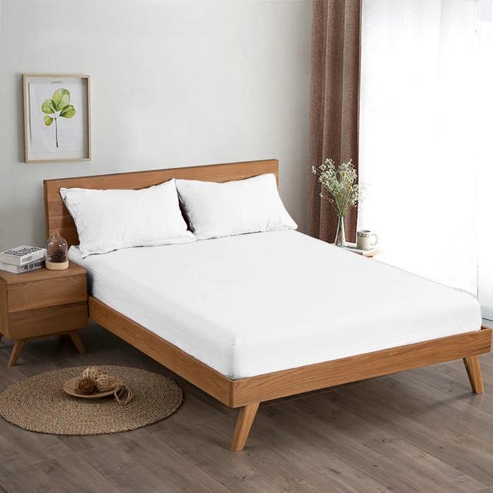 SEDEF HOME TEK KİŞİLİK KUMAŞ LASTİKLİ ÇARŞAF TAKIMI (120X200+28 CM)/BEYAZ