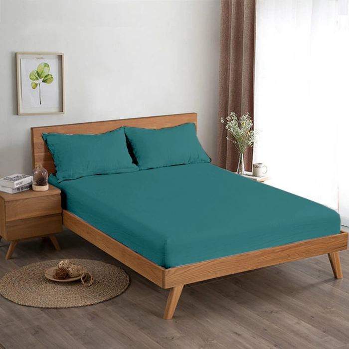 SEDEF HOME TEK KİŞİLİK KUMAŞ LASTİKLİ ÇARŞAF TAKIMI (120X200+28 CM)/TURKUAZ