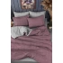 SEDEFHOME ÇİFT TARAFLI NEVRESİM TAKIMI ÇİFT KİŞİLİK LASTİKLİ ÇARŞAFLI 160X200-GÜLKURUSU/GRİ