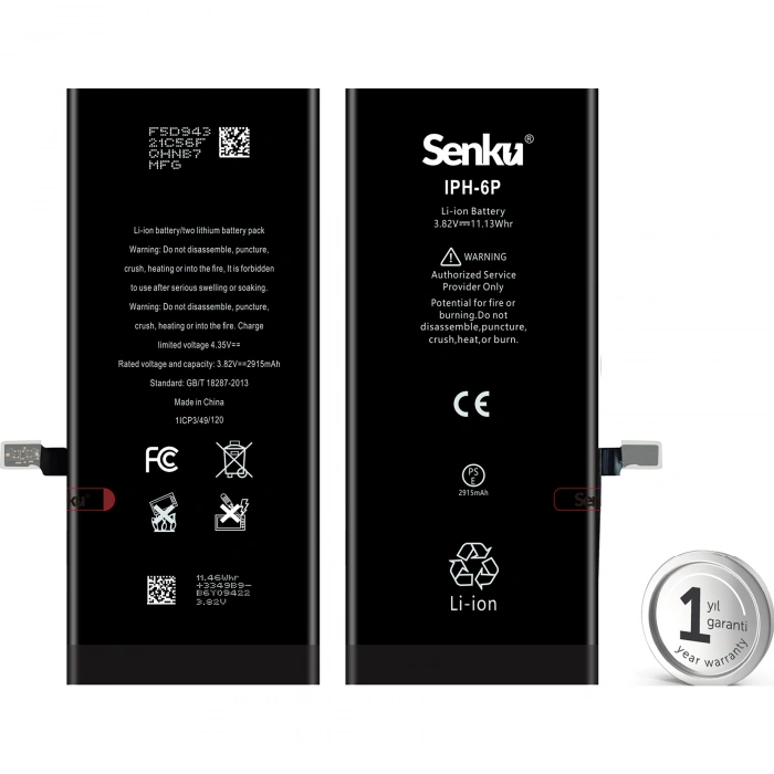 Senku Apple Uyumlu iPhone 6 Plus Batarya
