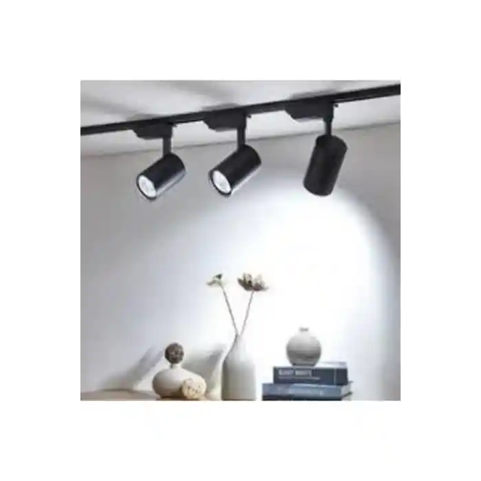 1 Metre Raylı 3 Adet Ray Spot Beyaz Işık Siyah Kasa