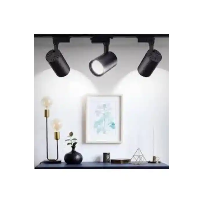 1 Metre Raylı 3 Adet Ray Spot Beyaz Işık Siyah Kasa